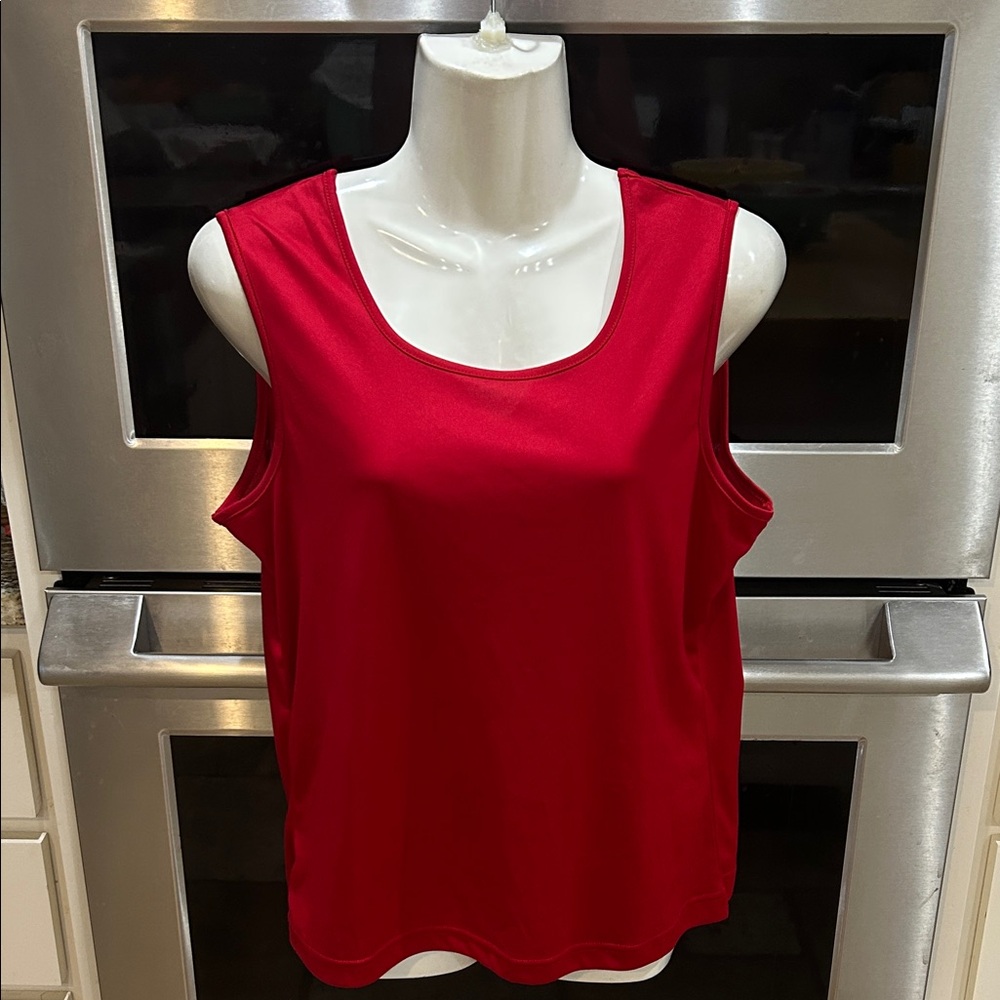 White Stag Red Tank Top easy care fabric size large